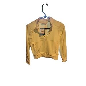 NWT DSG‎ Velour 1/2 Zip Girls S 8-9 Pale Yellow Sweatshirt